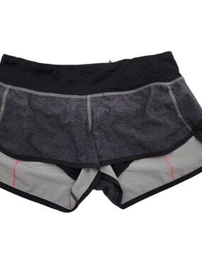 Lululemon heathered Black Speed Short Womens size 4